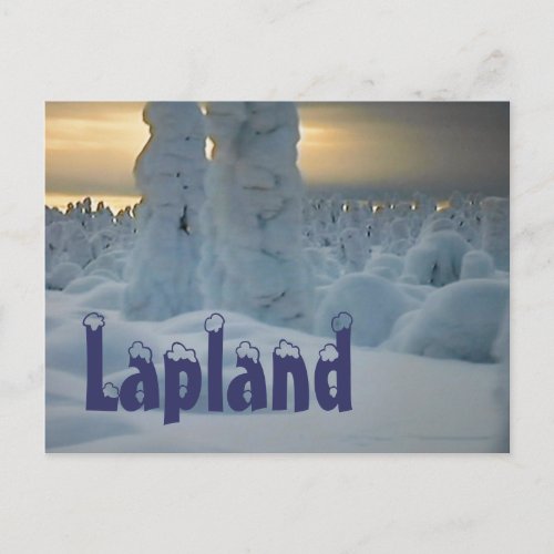 Lapland arctic winter  postcard