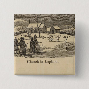 Lapland church, Palace St Petersburgh Pinback Button