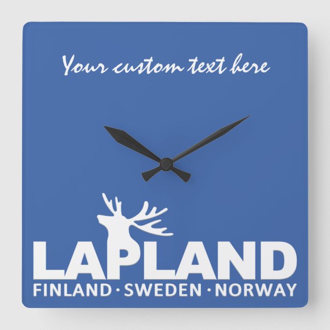 LAPLAND custom text & color wall clock (Front)