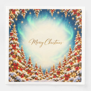 Lapland Enchanted Christmas Forest Dinner Paper Dinner Napkins