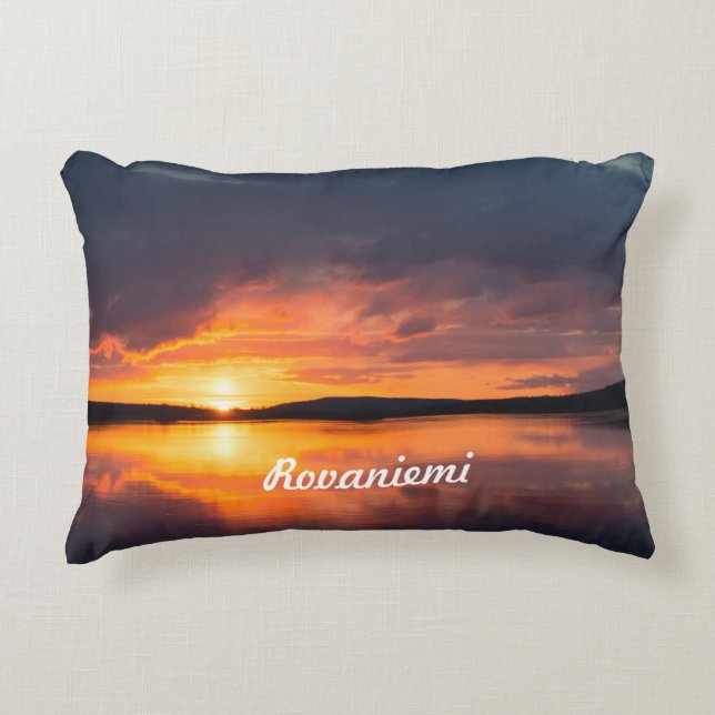 Lapland Sunset Accent Pillow (Front)