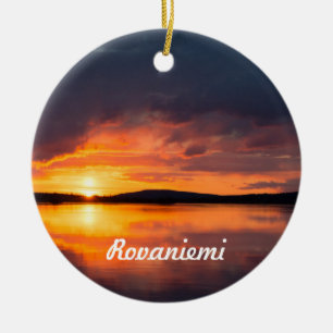 Lapland Sunset Ceramic Ornament