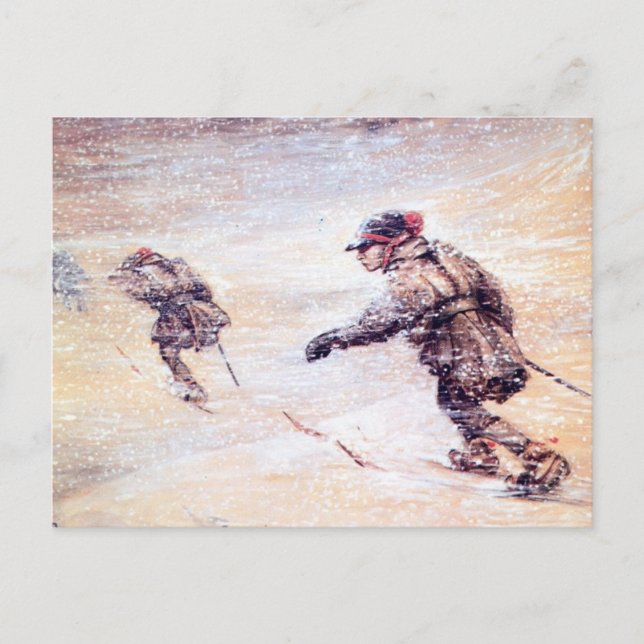 Laplanders in Snowstorm - Lappar i snostorm Postcard (Front)