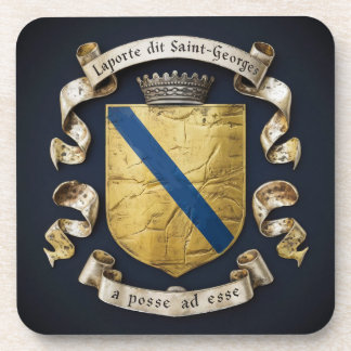 Laporte dit Saint Georges Coat of Arms 5 Beverage Coaster