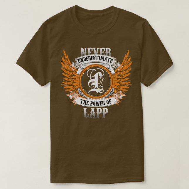 Lapp Name Shirt Never Underestimate The Power Of L (Design Front)