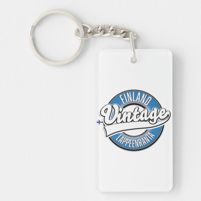Lappeenranta Finland travel logo Keychain (Front)