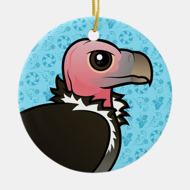 Lappet-faced Vulture Ceramic Ornament (Front)