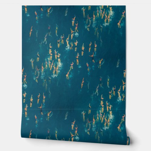 Lapping Waves Vinyl Wallpaper Wallpaper