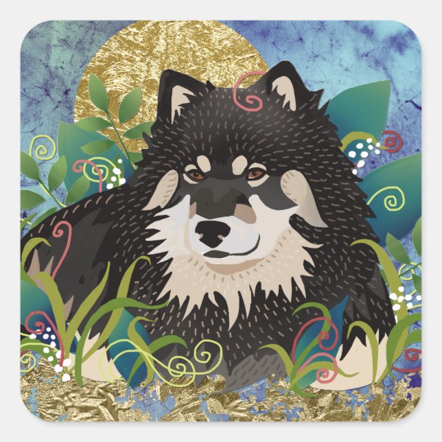 LAPPY BLISS  square stickers (Front)