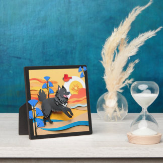 LAPPY GO LUCKY  Lapphund Plaque