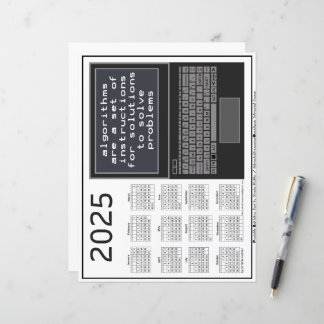 Laptop Algorithms Solve Problems 2025 Calendar 