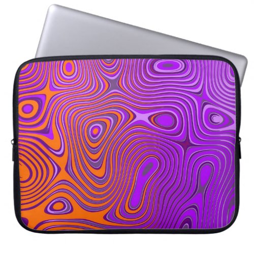 Laptop bag with psycho pattern orangepink