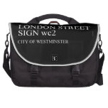 LONDON STREET SIGN  Laptop Bags