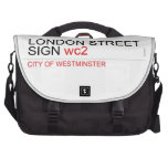 LONDON STREET SIGN  Laptop Bags