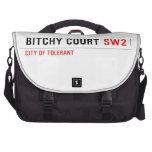 Bitchy court  Laptop Bags