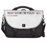 keep calm i'm peezy   Laptop Bags