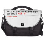 Bill posters paste pot  Avenue  Laptop Bags