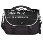 LONDON STREET SIGN  Laptop Bags