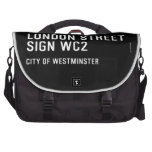 LONDON STREET SIGN  Laptop Bags