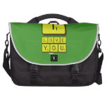 I
 LOVE
 YOU  Laptop Bags