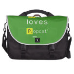'Nolla 
 loves
 Popcat'  Laptop Bags