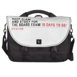 keep clam  and study for  the board exam  Laptop Bags