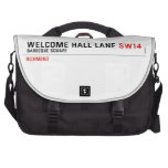 welcome hall lane  Laptop Bags