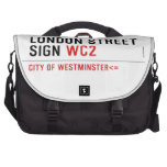 LONDON STREET SIGN  Laptop Bags