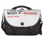 I love you Maddy ♥  Laptop Bags