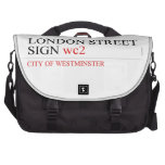 LONDON STREET SIGN  Laptop Bags