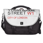 Your Name Street  Laptop Bags