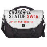 WINSTON CHURCHILL STATUE  Laptop Bags