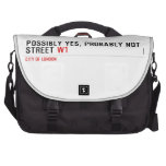 Possibly yes, probably not  Street  Laptop Bags
