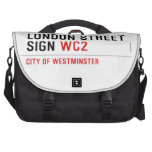 LONDON STREET SIGN  Laptop Bags