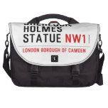 sherlock holmes statue  Laptop Bags