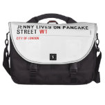 Jenny lives on pancake Street  Laptop Bags