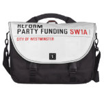 Reform party funding  Laptop Bags