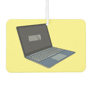 Laptop cartoon illustration  air freshener