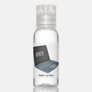 Laptop cartoon illustration  hand sanitizer