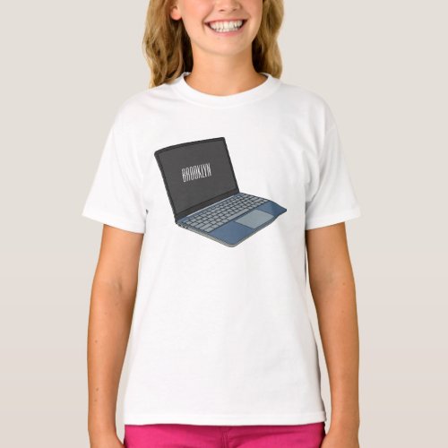 Laptop cartoon illustration  T_Shirt