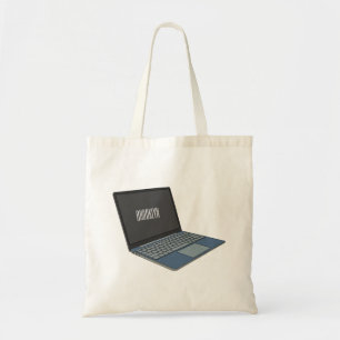 Laptop cartoon illustration  tote bag