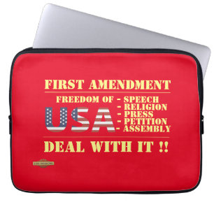 laptop case "FIRST AMENDMENT"