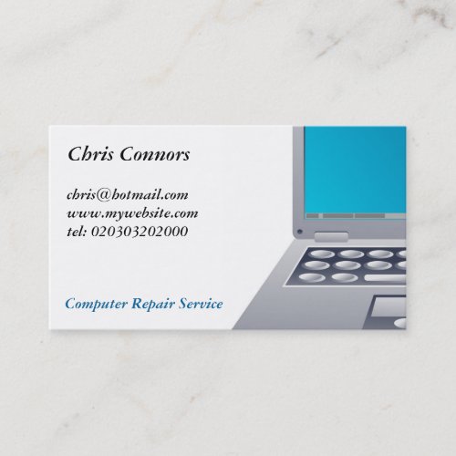 Laptop Computer Business Card Template