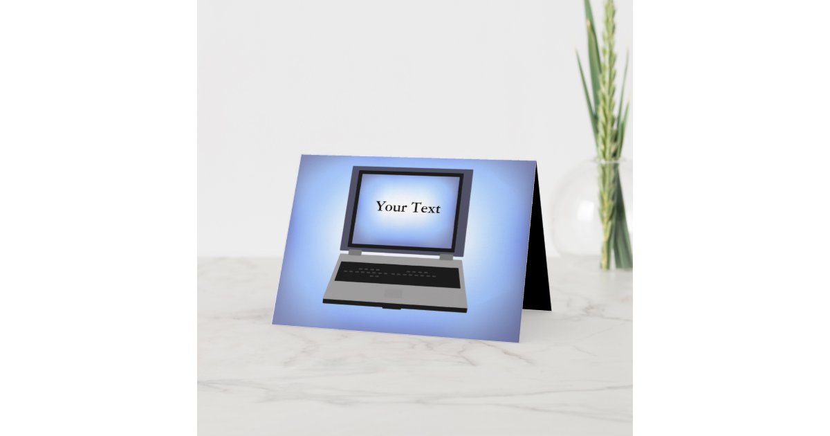 Laptop Computer Greeting Card Zazzle