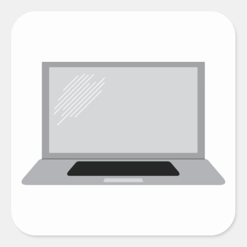 Laptop Computer Square Sticker