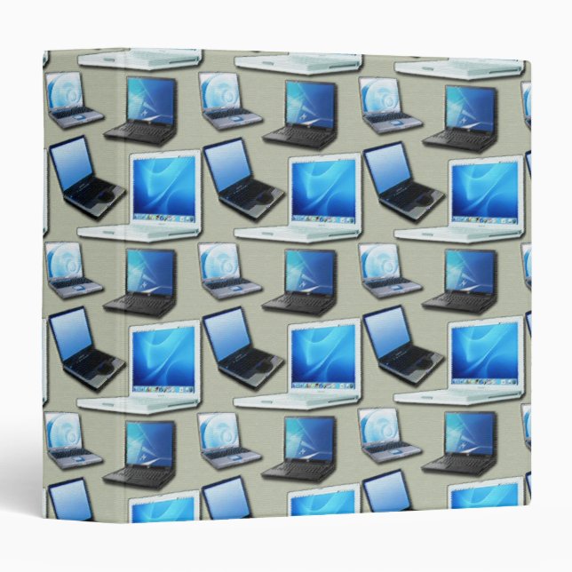 Laptop Computers Notebook 3 Ring Binder (Front/Spine)