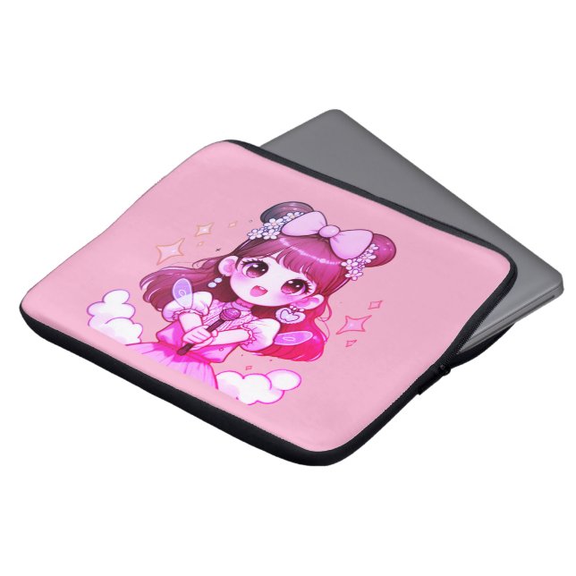 laptop cover girl kpop singer cartoon (Front Top)