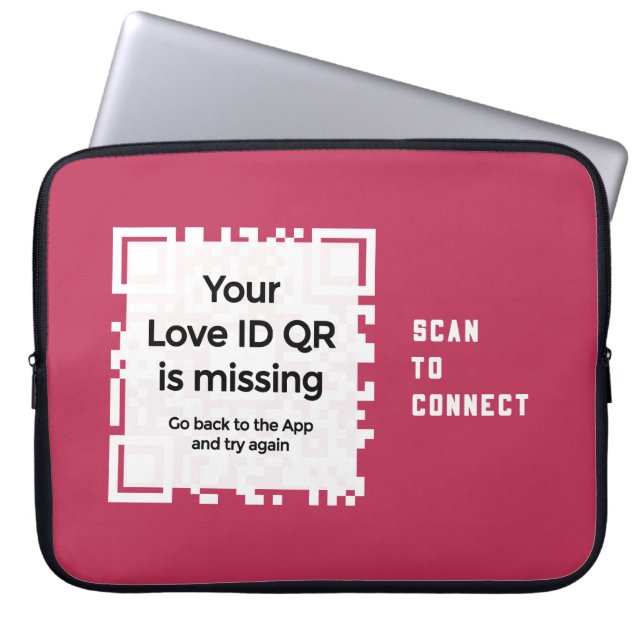 Laptop cover - RED - QR - PURE Collection (Front)