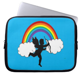 Laptop Cupid Dances With Rainbows Sleeve