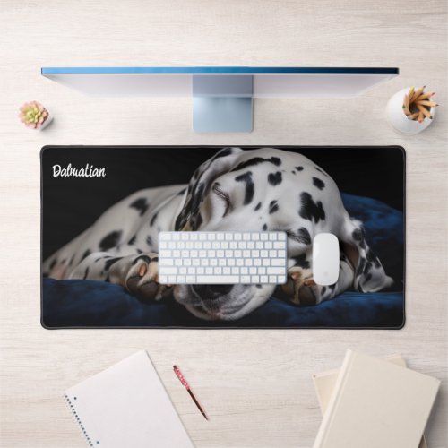 Laptop Desk Mat _ Peaceful Dalmatian Sleeping